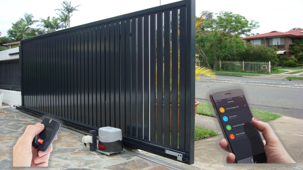 Cổng trượt tự động nhà phố tiện lợi